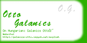 otto galanics business card